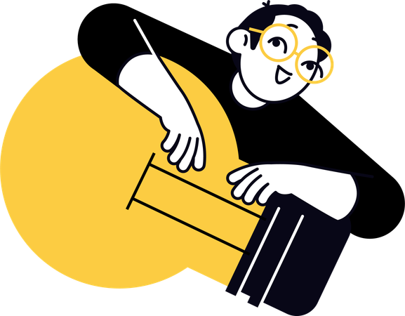 Man with idea  Illustration