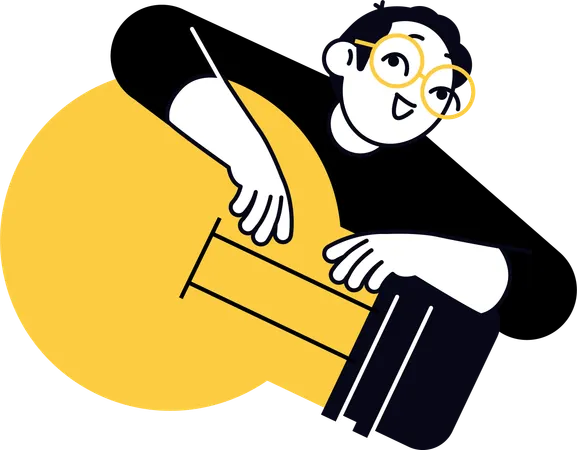 Man with idea  Illustration