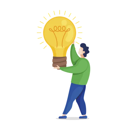 Man with idea  Illustration