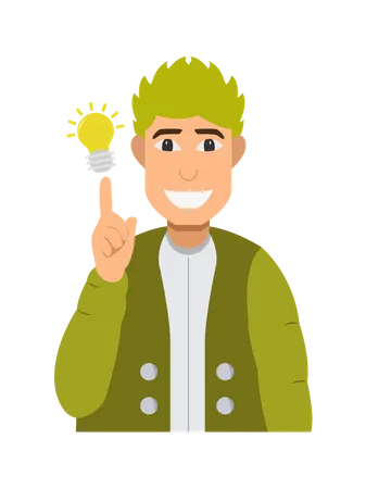 Man with Idea  Illustration