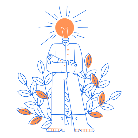 Man with idea  Illustration