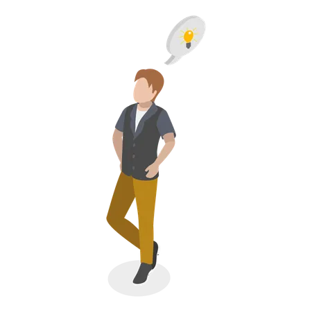 Man with idea  Illustration