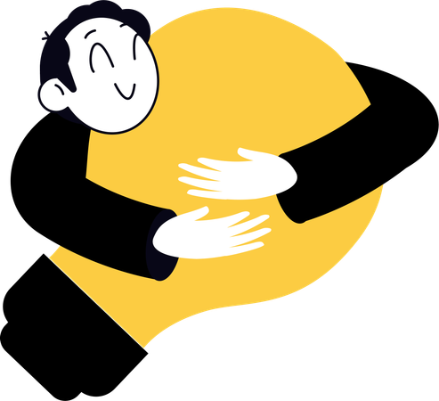 Man with innovative idea  Illustration