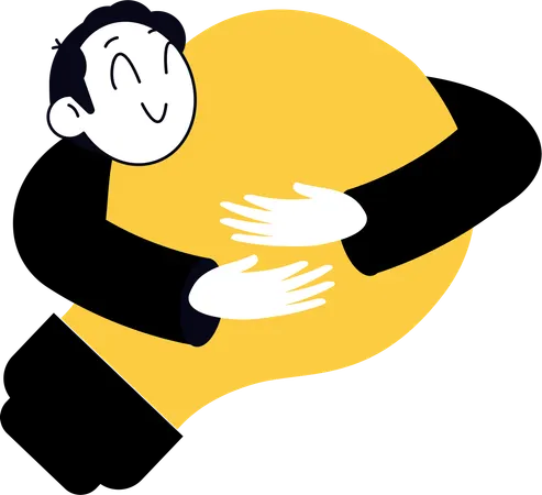 Man with innovative idea  Illustration