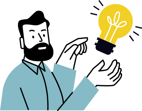 Man with investment opportunity  일러스트레이션