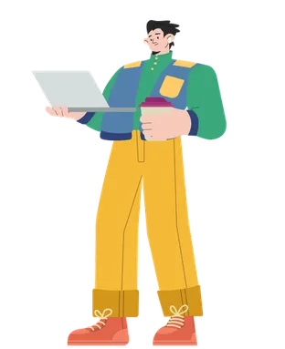 Man with laptop