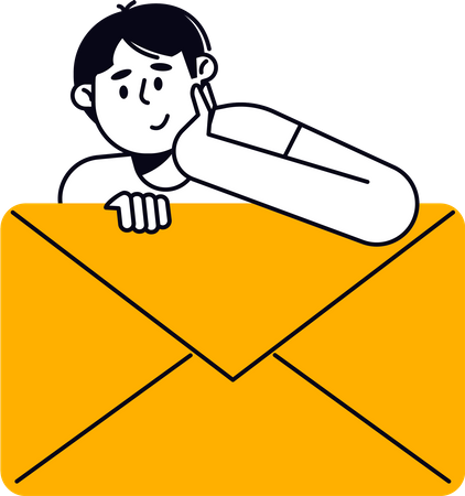Man with mail  Illustration