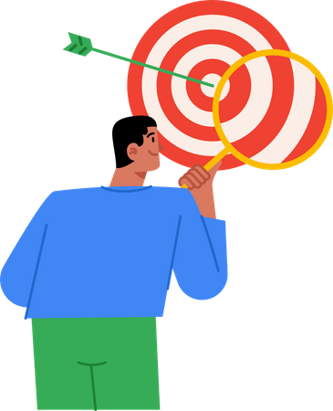 Man with Marketing goal  Illustration