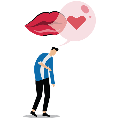 Man with marketing strategy  Illustration