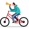 illustrations for man with megaphone