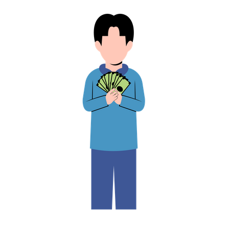 Man with money  Illustration