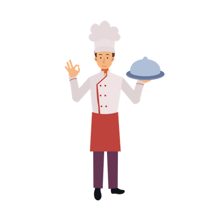 Man With New Recipe  Illustration