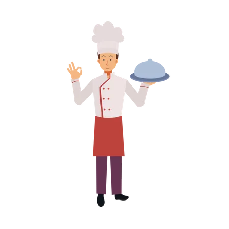 Man With New Recipe  Illustration