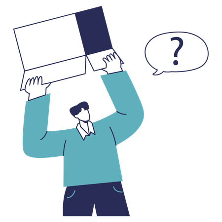 Man with Out of Stock  イラスト