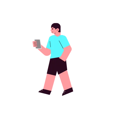 Man with phone  Illustration