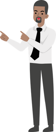 Man with Presenting Gesture Illustration