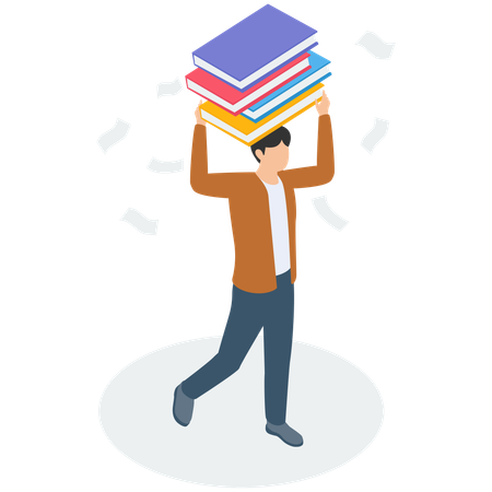 Man with Problems and trouble  Illustration