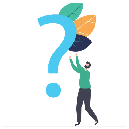 Man with question mark Illustration
