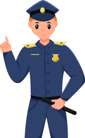 Man with Security Profession  Illustration