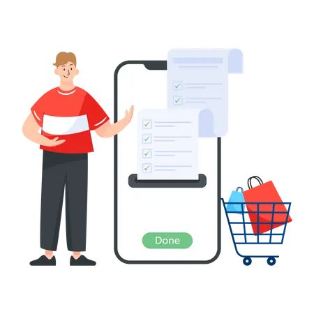 Download This Shopping List Flat Vector Design Illustration