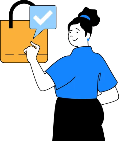 Man with shopping order  Illustration