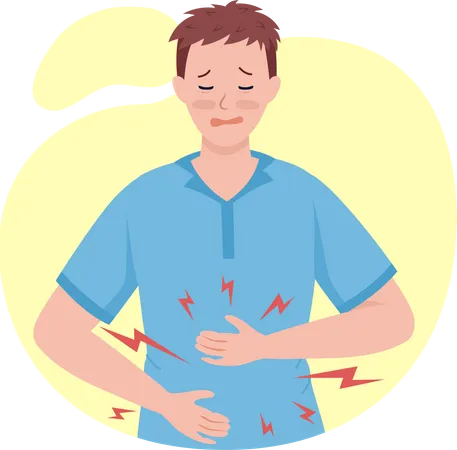 Man with stomachache  Illustration