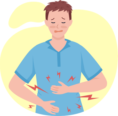 Man with stomachache  Illustration