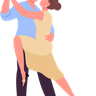 man with woman illustration