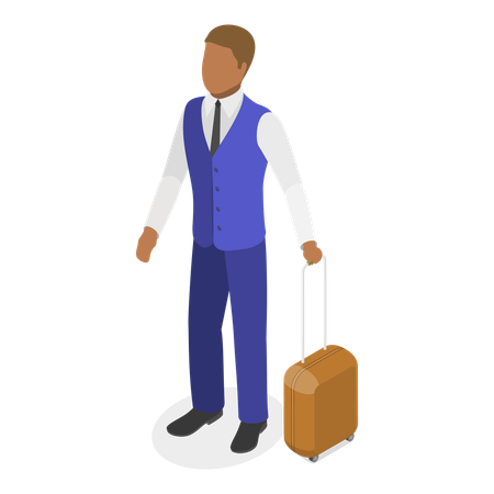 Man working as airport staff  Illustration