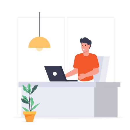 Man working  Illustration