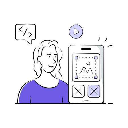 Man working in Under Construction site  Illustration