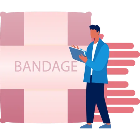 The Boy Is Working On Bandage イラスト