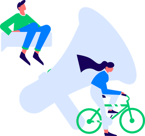 Man working on cloud data management  Illustration