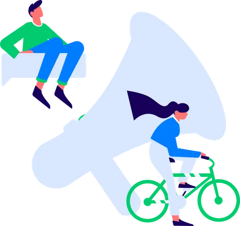 Man working on cloud data management  Illustration
