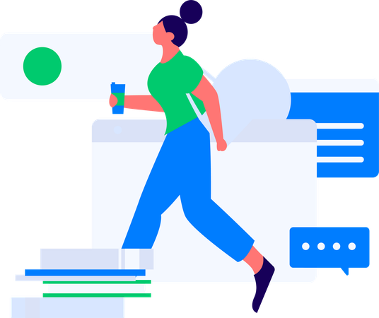 Man working on cloud data management  Illustration