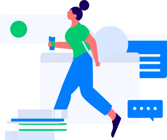 Man working on cloud data management  Illustration