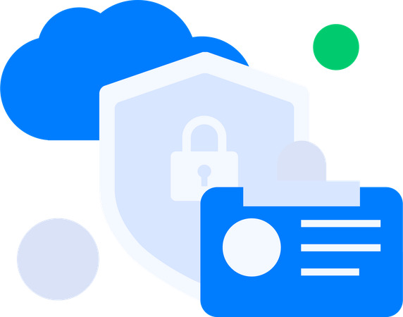 Man working on cyber security program  Illustration