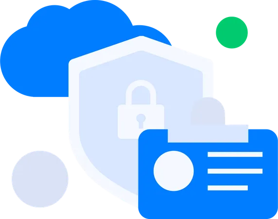 Man working on cyber security program  Illustration