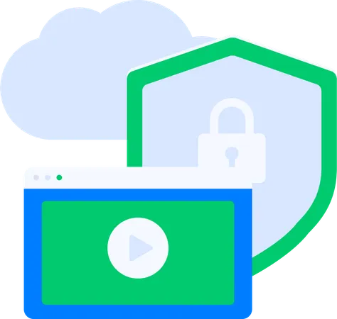 Man working on cyber security task  Illustration