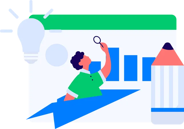 Man working on email marketing  Illustration
