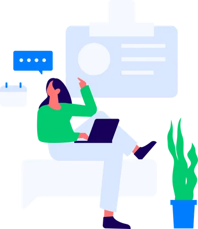 Man working on email marketing  Illustration