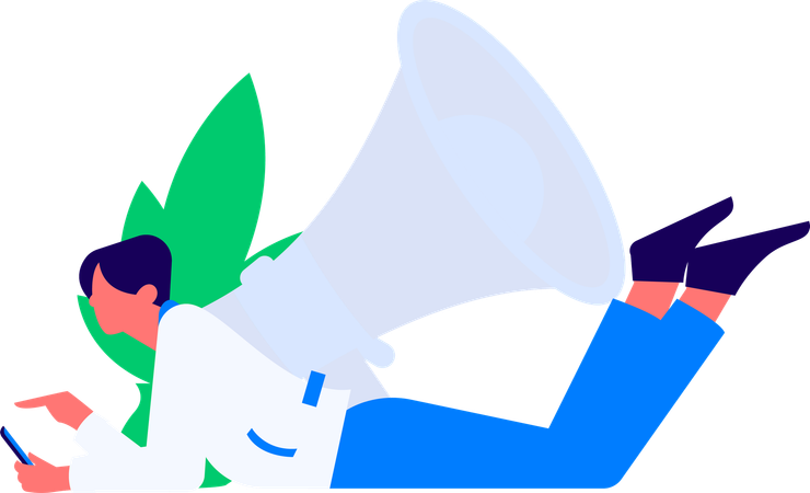 Man working on file management  Illustration