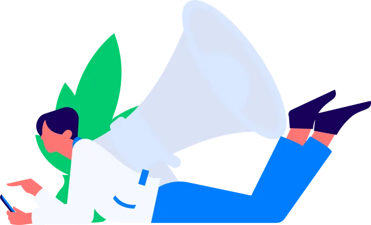 Man working on file management  Illustration