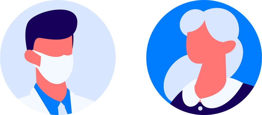 Man working on file management  Illustration