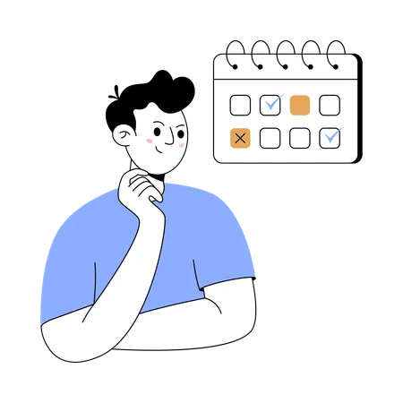 Man working on healthcare management  Illustration