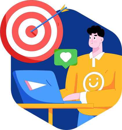 Man working on target  Illustration