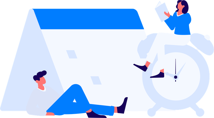 Man working on task management  Illustration