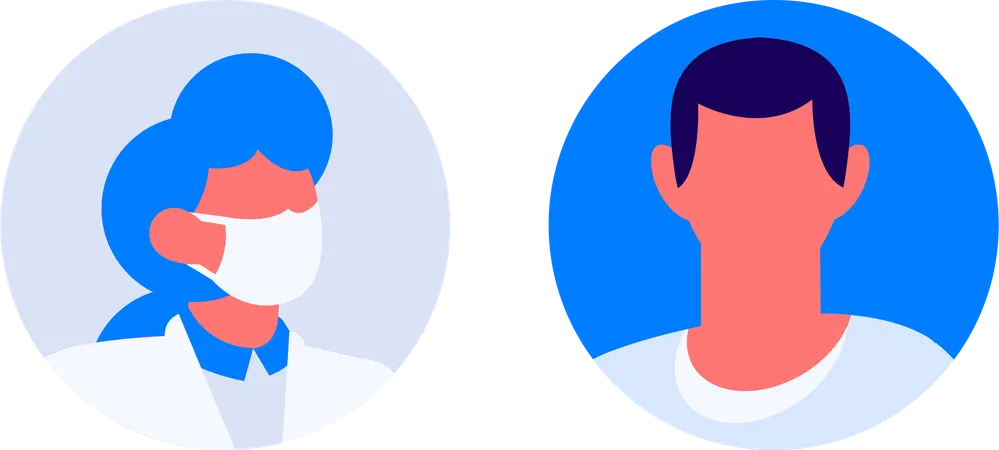 Man working on web data analysis  Illustration