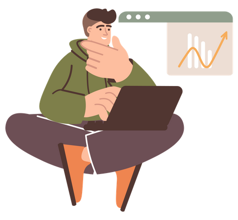 Man working on web Development  Illustration