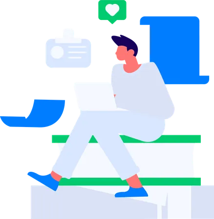 Man working on website coding  Illustration